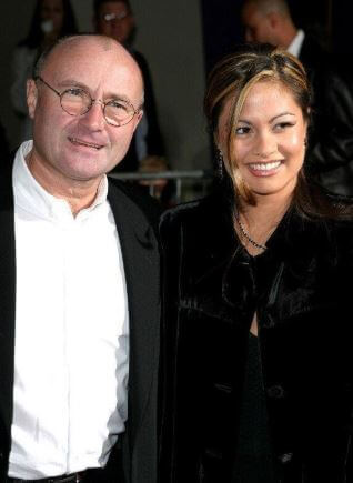 Phil Collins with his third wife, Orianne